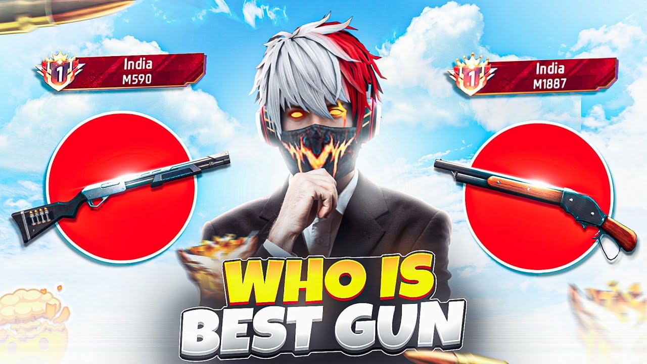 M590 VS M1887 🤔 Who is best shotgun in free fire