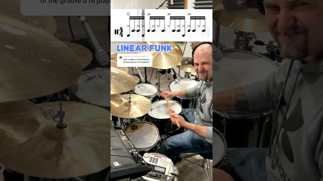 Linear Funk Groove Breakdown #drums