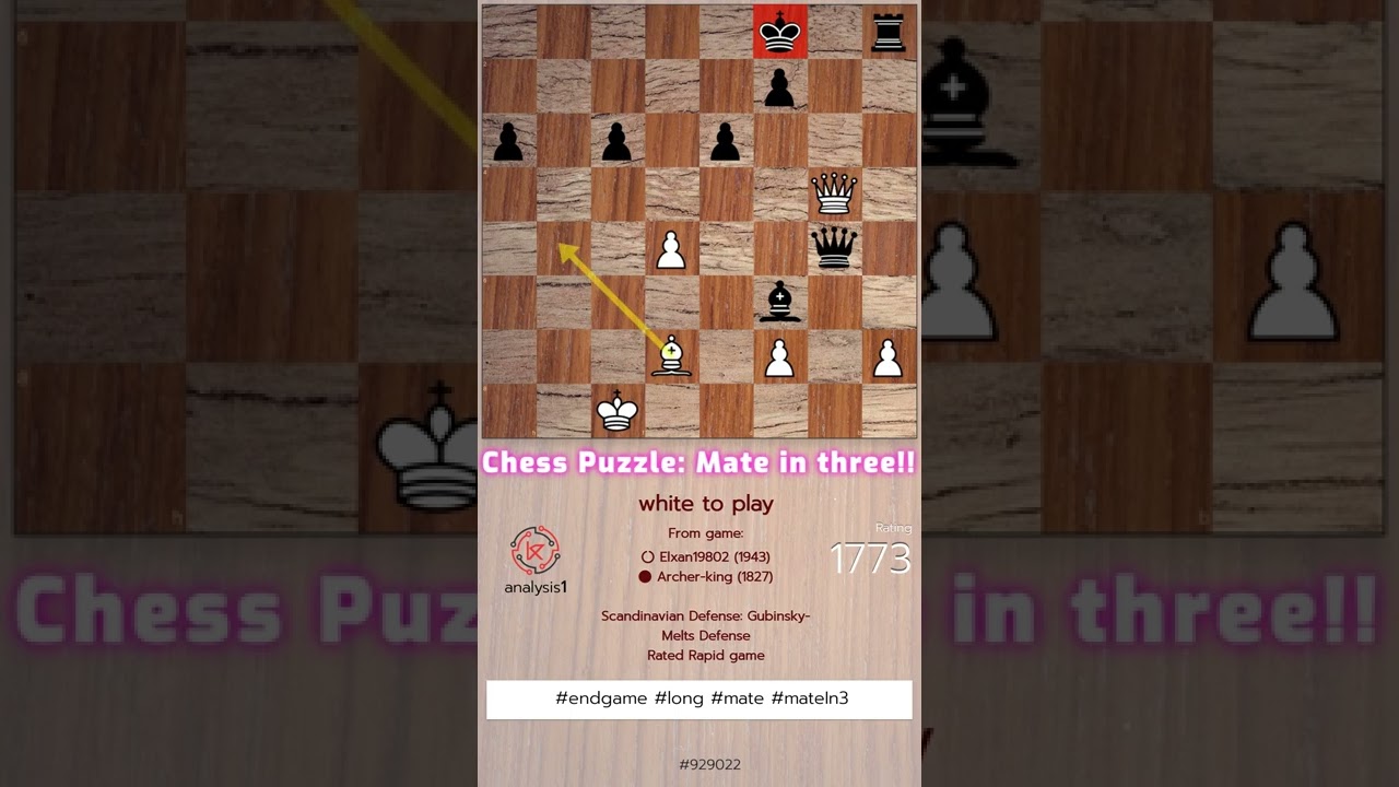 Bishop d2 to b4 with check! paul morphy