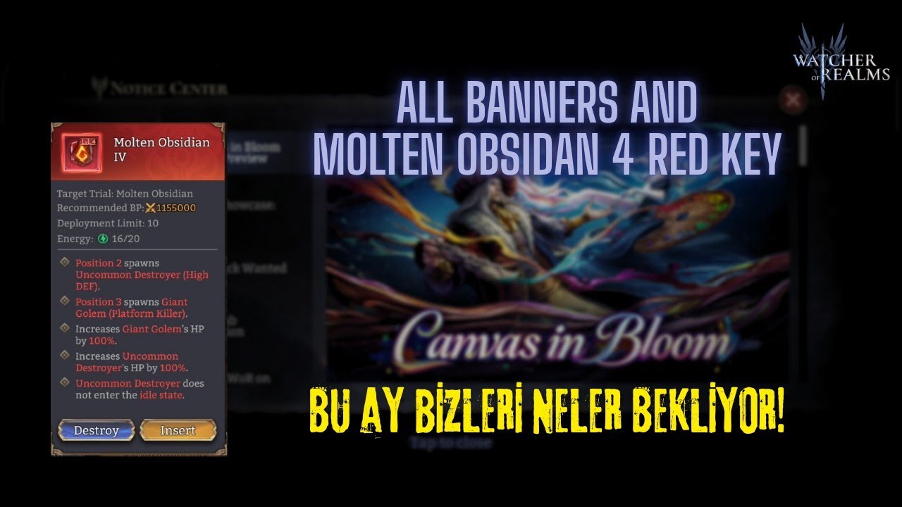 All Banners and Molten Obsidian 4 Red Key - Watcher of Realms #watcherofrealms 