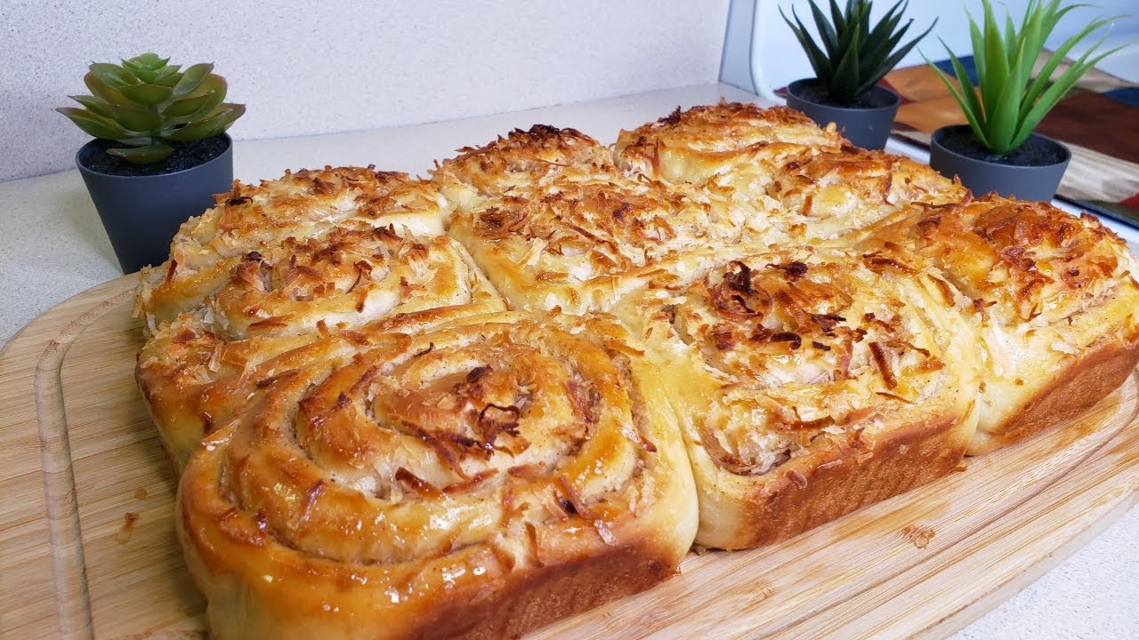 Кокосовая сахарная булочка! Невероятно мягкая, влажная и вкусная! Сахарная булочка в ямайском стиле