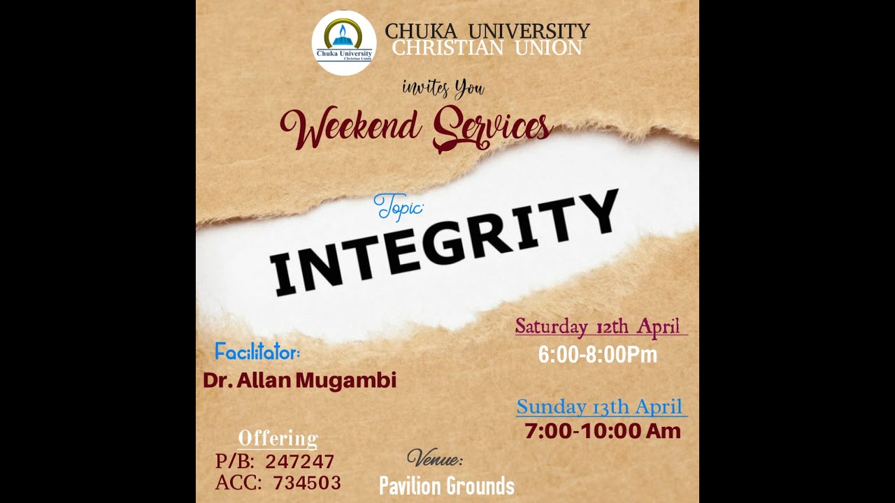13/04/2025 | SUNDAY SERVICE | INTEGRITY