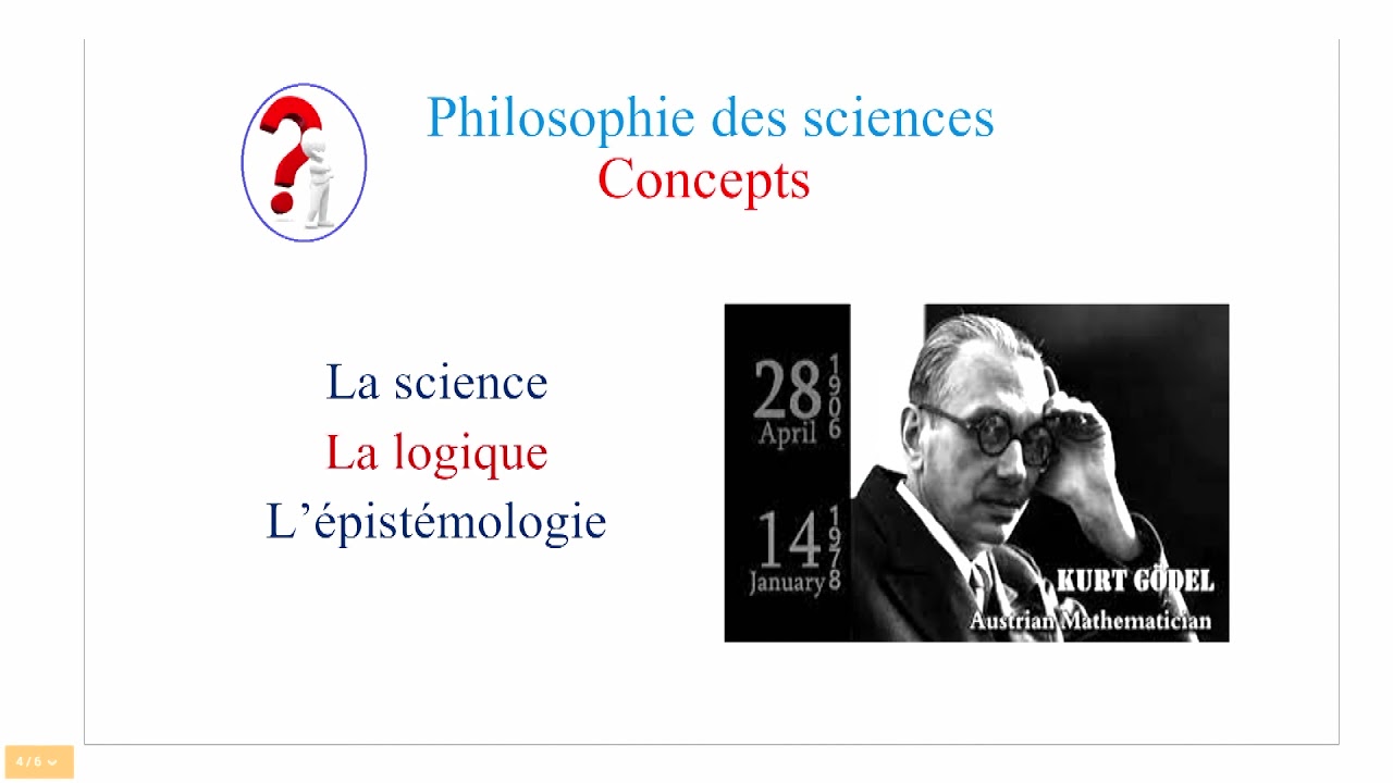 Philosophie des Sciences  - Concepts - la science, la logique et l'épistémologie