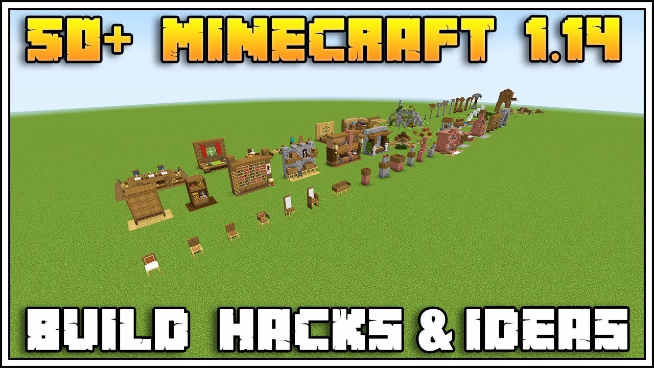50+ MINECRAFT 1.14 BUILD HACKS AND IDEAS
