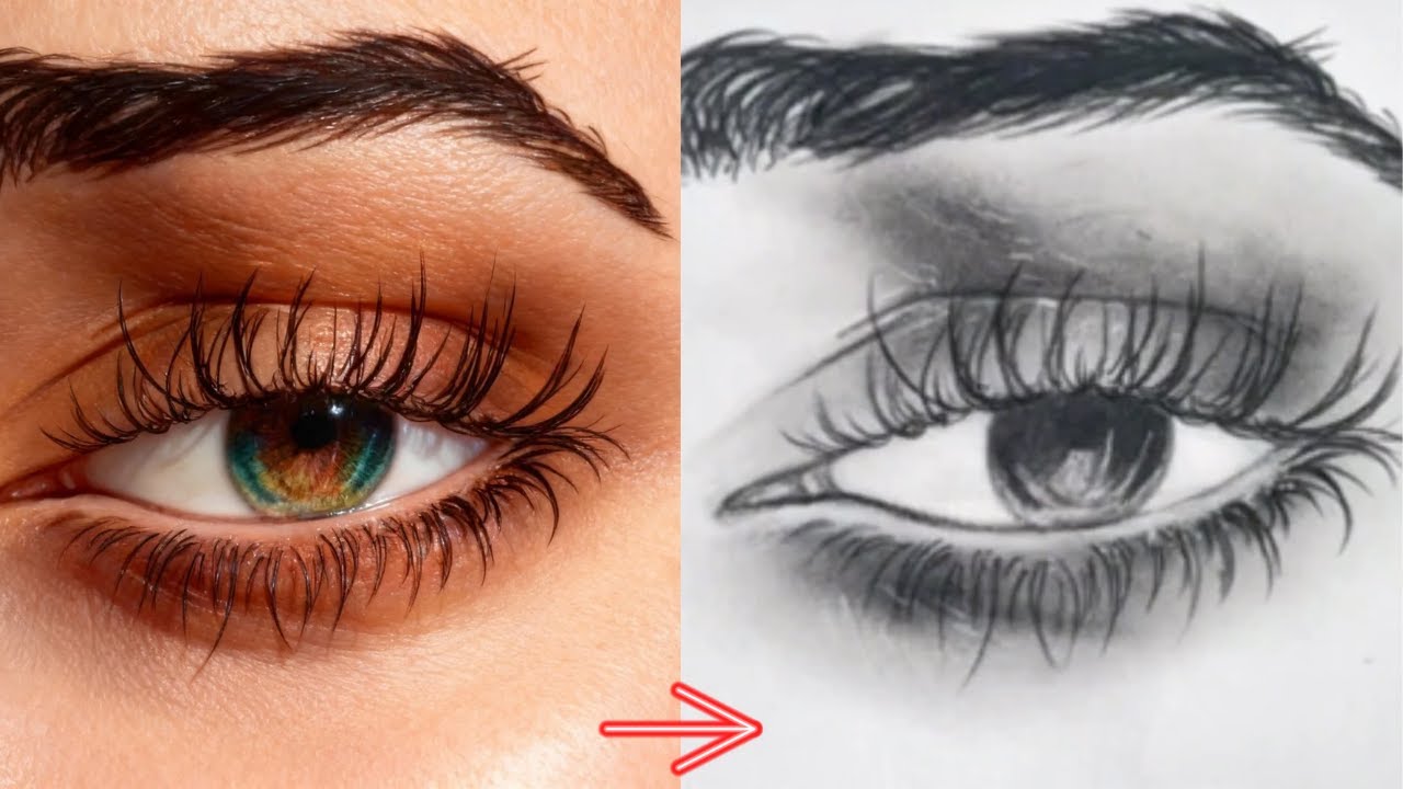 How to draw a beautiful eye 
