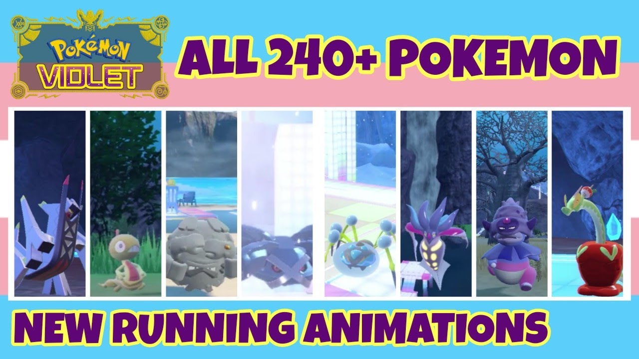 All 240+ New Running/Walking Animations Of Pokemon Using Synchro Machine In The Indigo Disk DLC