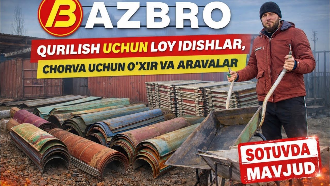 12 ta viloyat ga AZBRO ishxonamizda konteyner maxsulotidan yasalgan ishlarimizni yetqazib beramiz