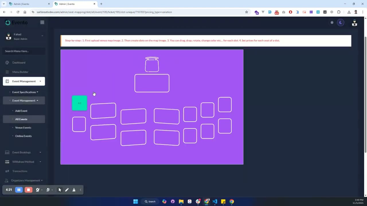 How to create Seatmap & book ticket using Seatmap