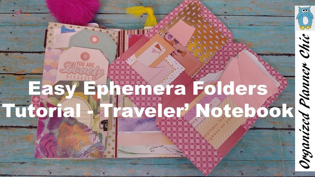 Easy Ephemera Folders Tutorial | Traveler's Notebook | Multiple Pockets Kraft Folder