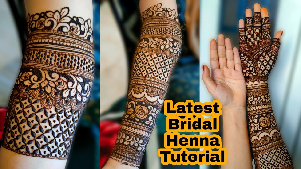 Full Hand Latest Bridal Henna Design Tutorial || Beautiful Dulhan Mehndi Design complete Tutorial