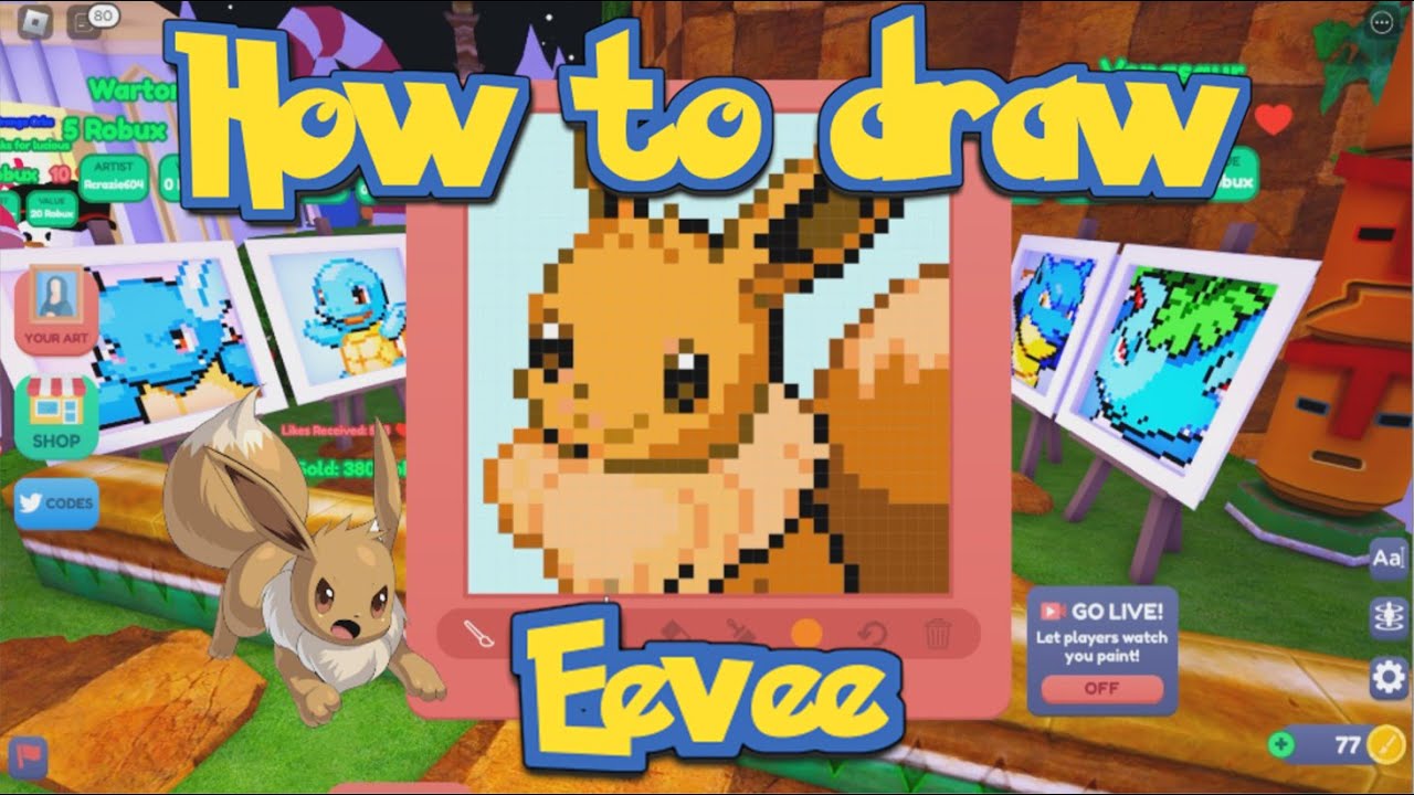 HOW TO DRAW EEVEE - STARVING ARTIST / ROBLOX