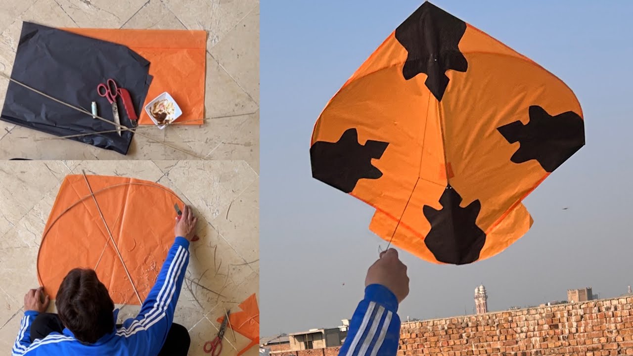 Tawa kite making and flying test || kite making tutorial || kite diy crafts || how to make kite