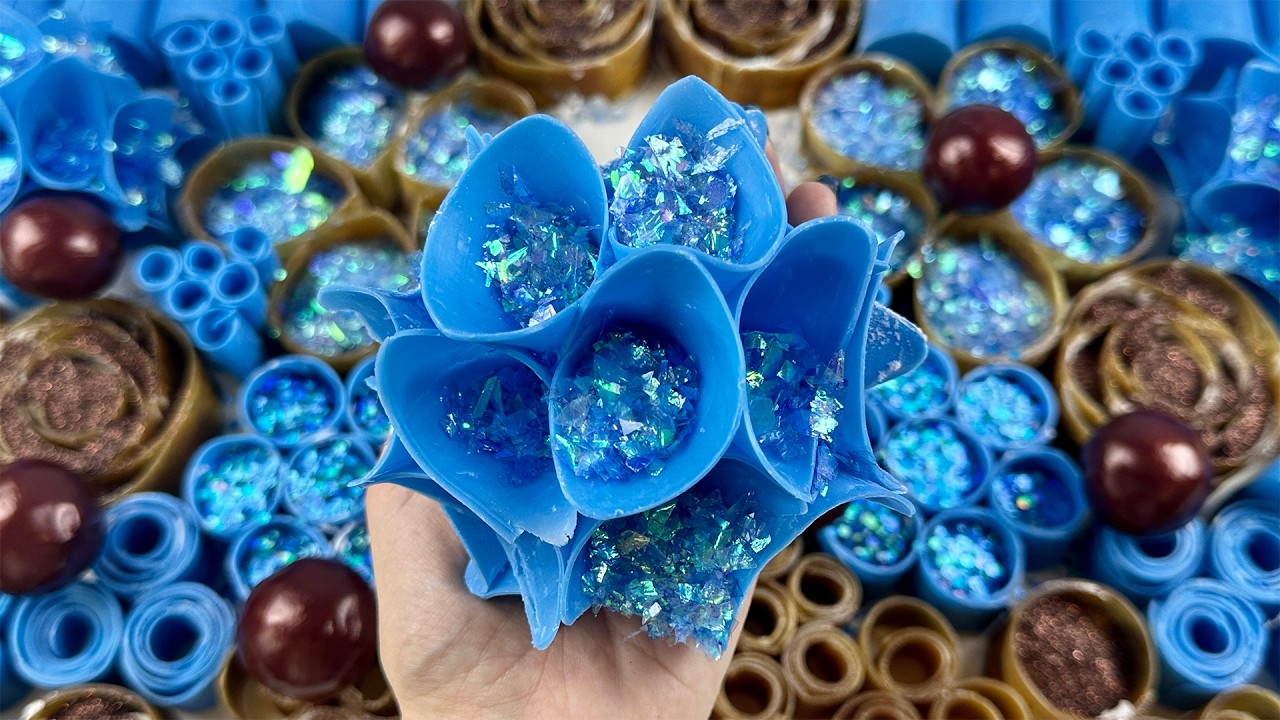 Crushing Soap #86 | ASMR SOAP | Clay cracking. Soap roses with starch. Soap boxes with glitter.