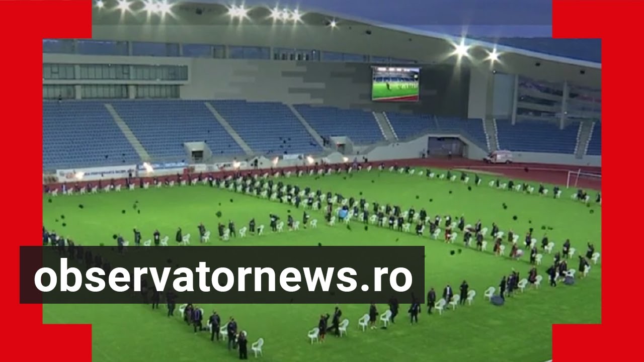 Stadionul din Târgu Jiu, transformat în scenă de absolvire
