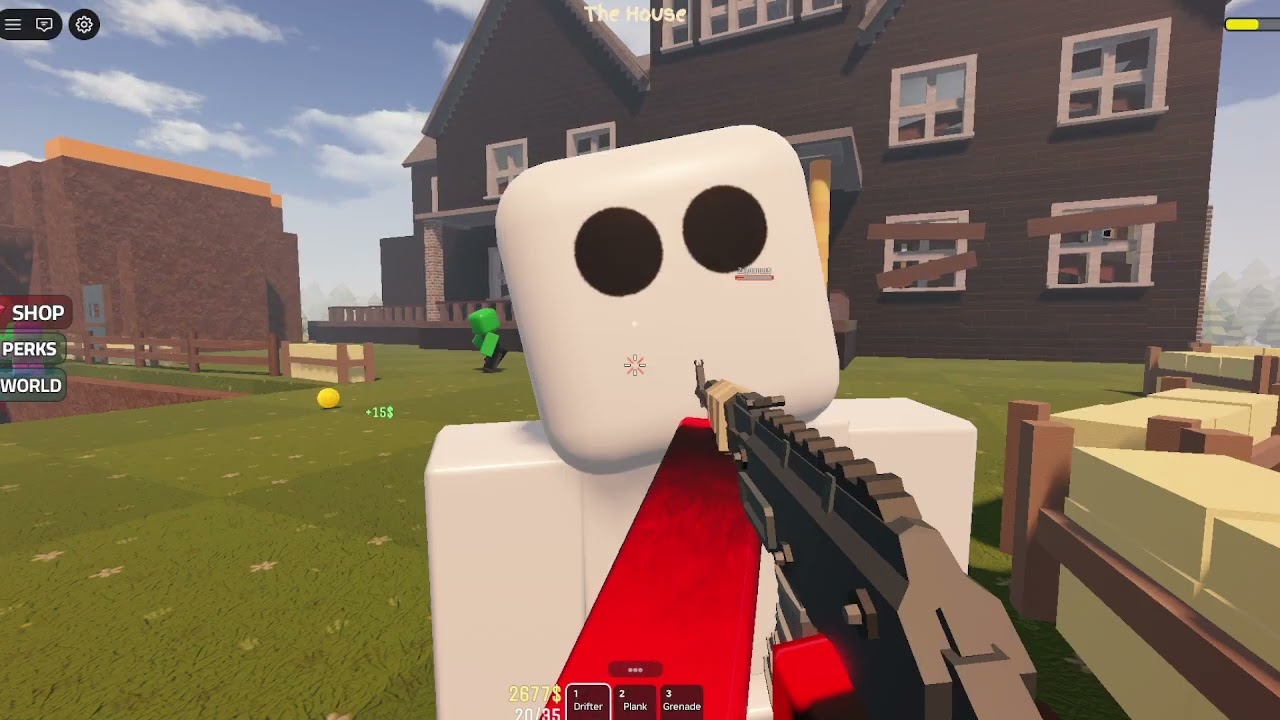 playing protect the house from monsters