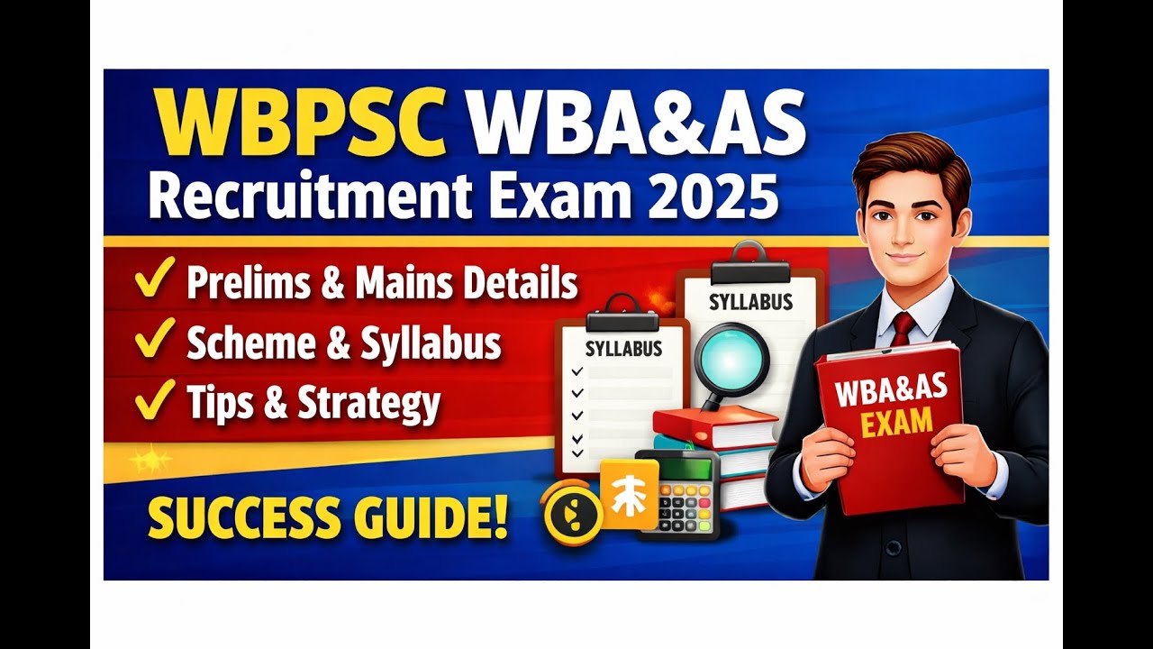 WBPSC WBA&AS भर्ती परीक्षा 2025 | Complete Scheme & Syllabus | Prelims & Mains Explained in Hindi