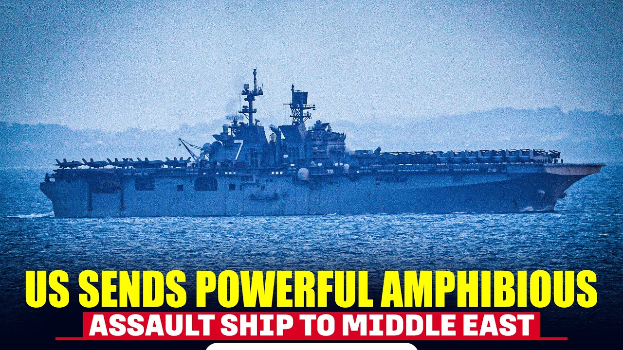 LIVE: US amphibious assault ship the USS Tripoli passes Singapore, reportedly on way to Middle East