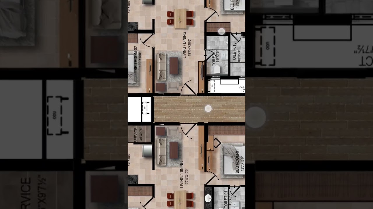 apartment plan#spbconstruction #2dplan #2 bhk#2 units