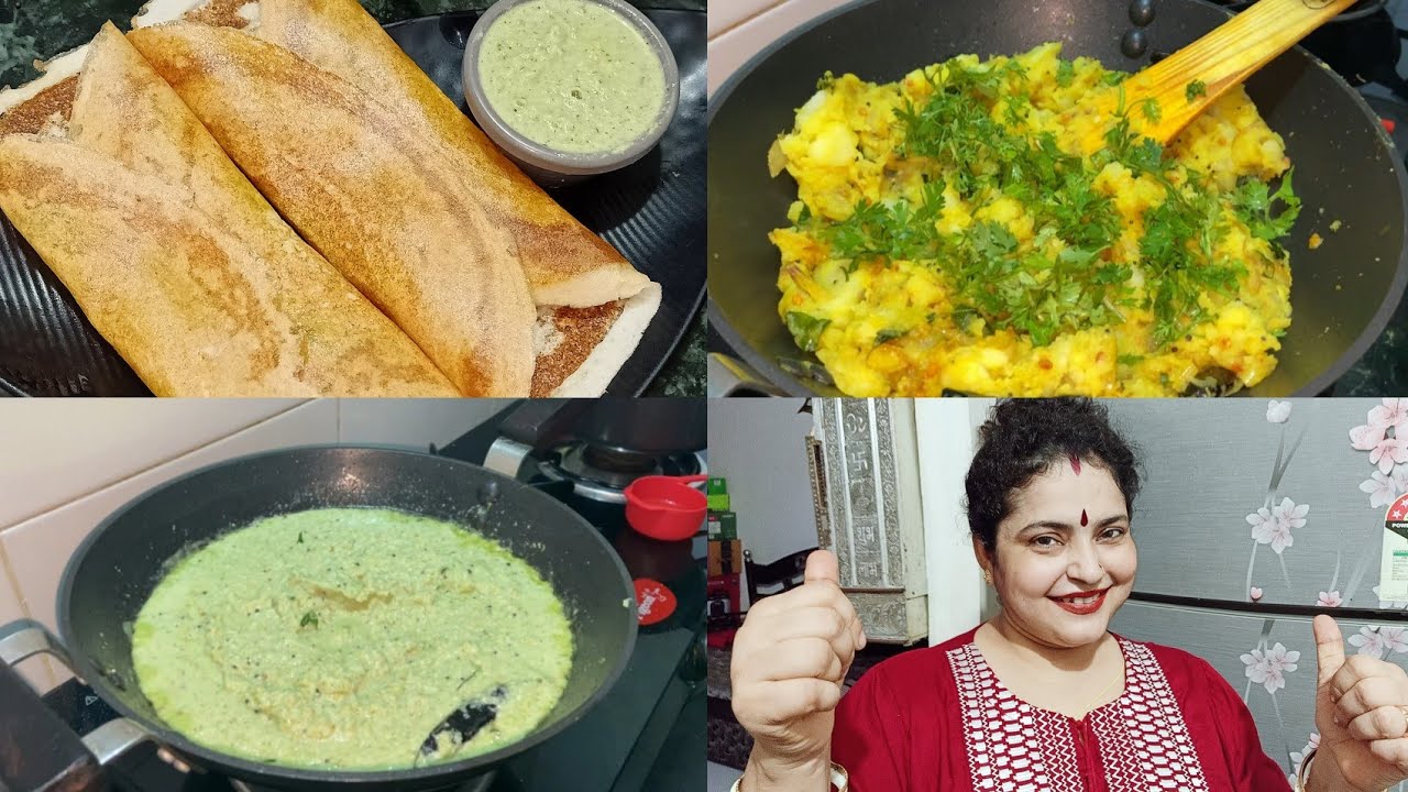 CRISPY MASALA DOSA RECIPE | MASALA DOSA RECIPE | SIMPLE MASALA DOSA RECIPE | COCONUT CHUTNEY RECIPE
