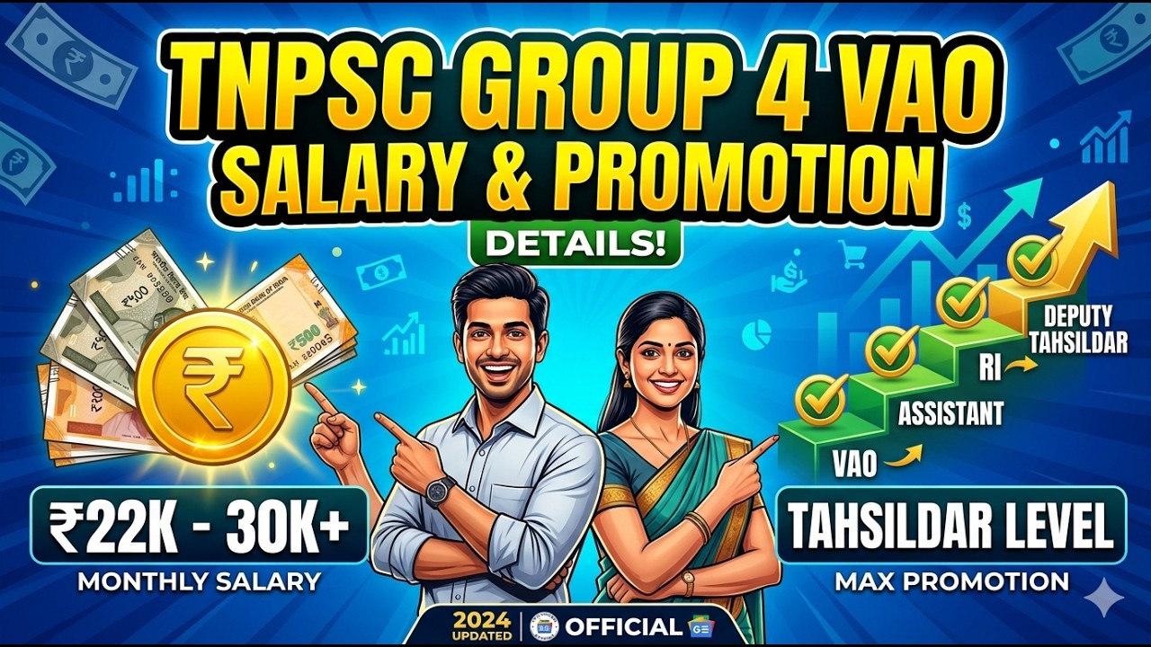 TNPSC Group 4 & VAO Salary 2026 💰 | Full Details + Promotion Structure Explained