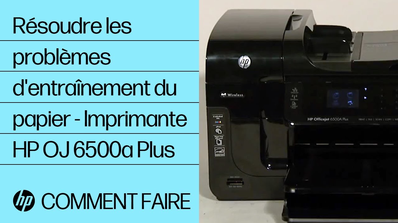 Résoudre les problèmes d'entraînement du papier - Imprimante e-tout-en-un HP OJ 6500a Plus (E710n)