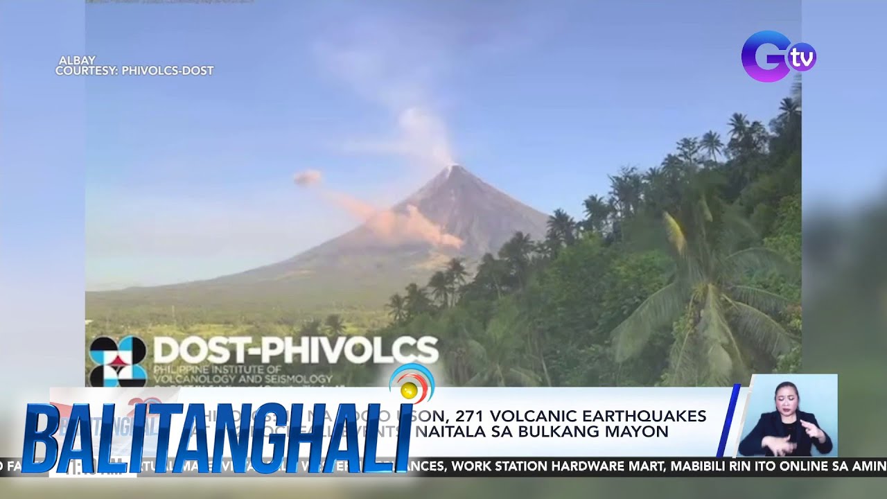 Update sa aktibidad ng Bulkang Mayon | Balitanghali