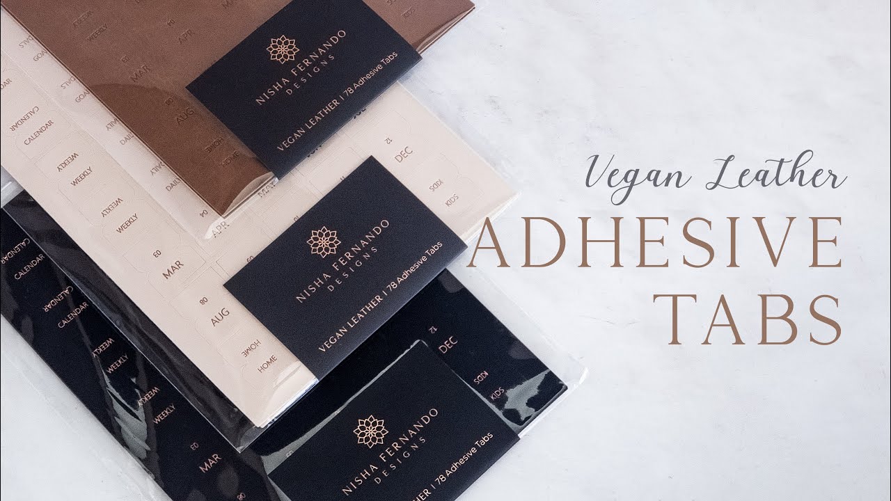 Vegan Leather Adhesive Tabs |  By Nisha Fernando Designs