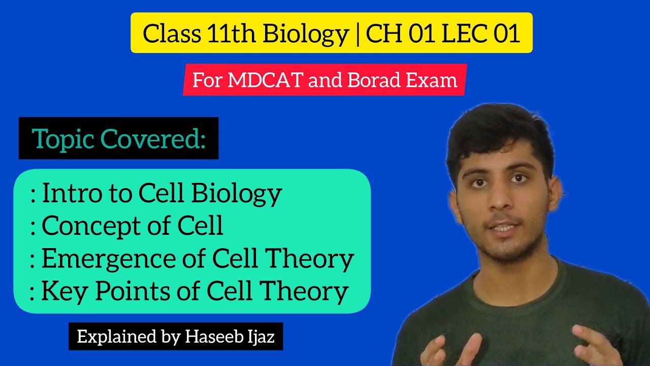 Cell Concept | Emergence of Cell Theory | Key Points of Cell Theory | CH 01 LEC 01 | Class 11th Bio
