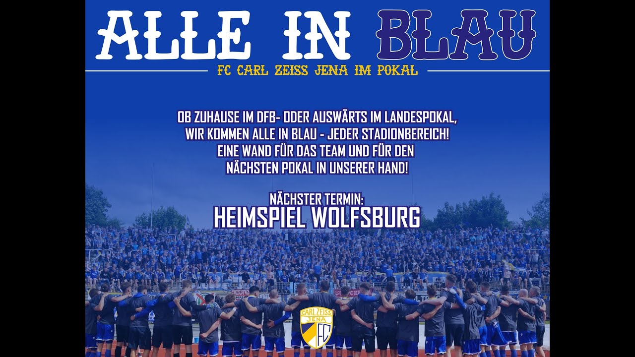 Pokalspiel am 30. Juli: ALLE IN BLAU!