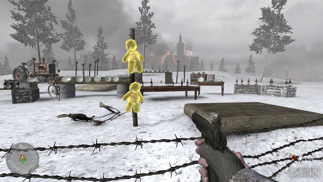 COD2 - What Happens if you don't shoot the teddy bears