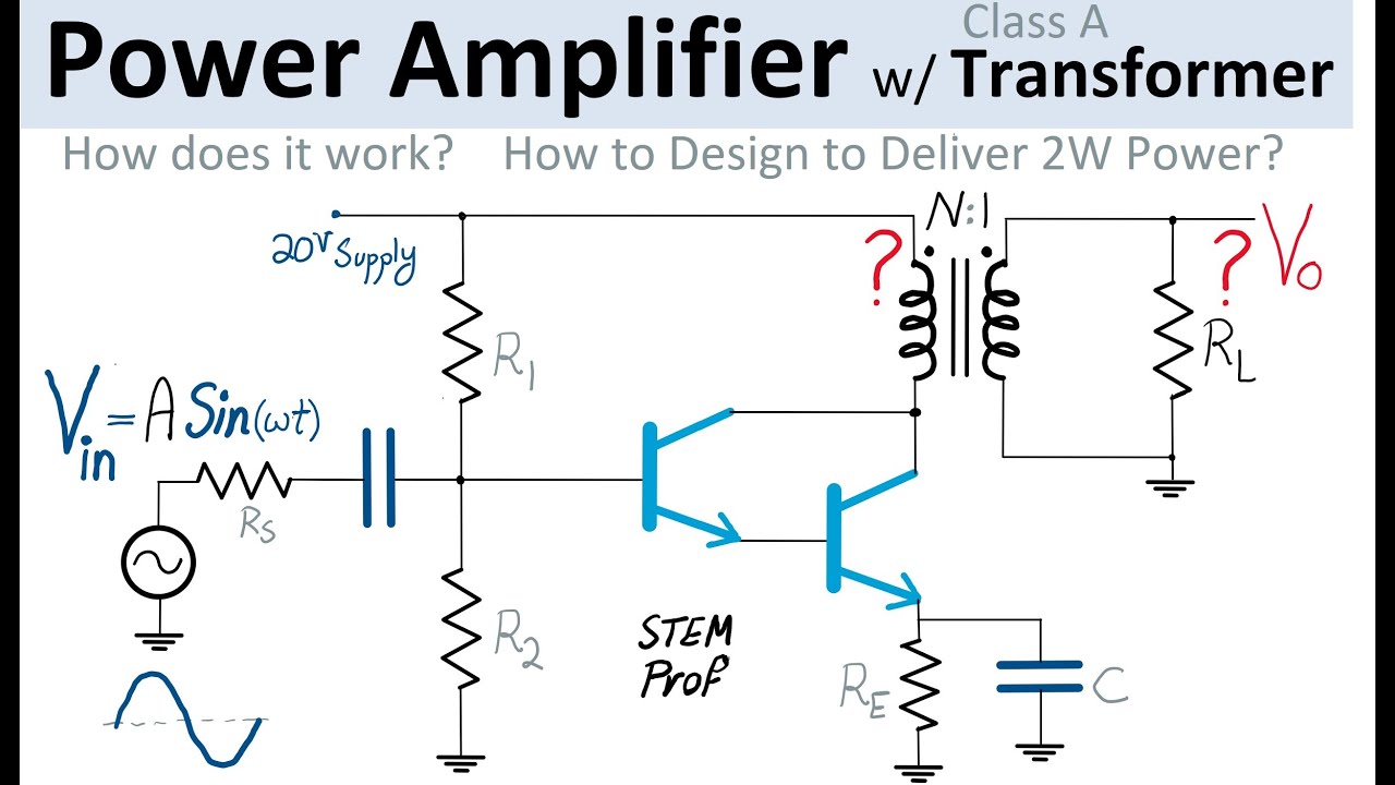 Power Amplifier Design (Class A) with Transformer