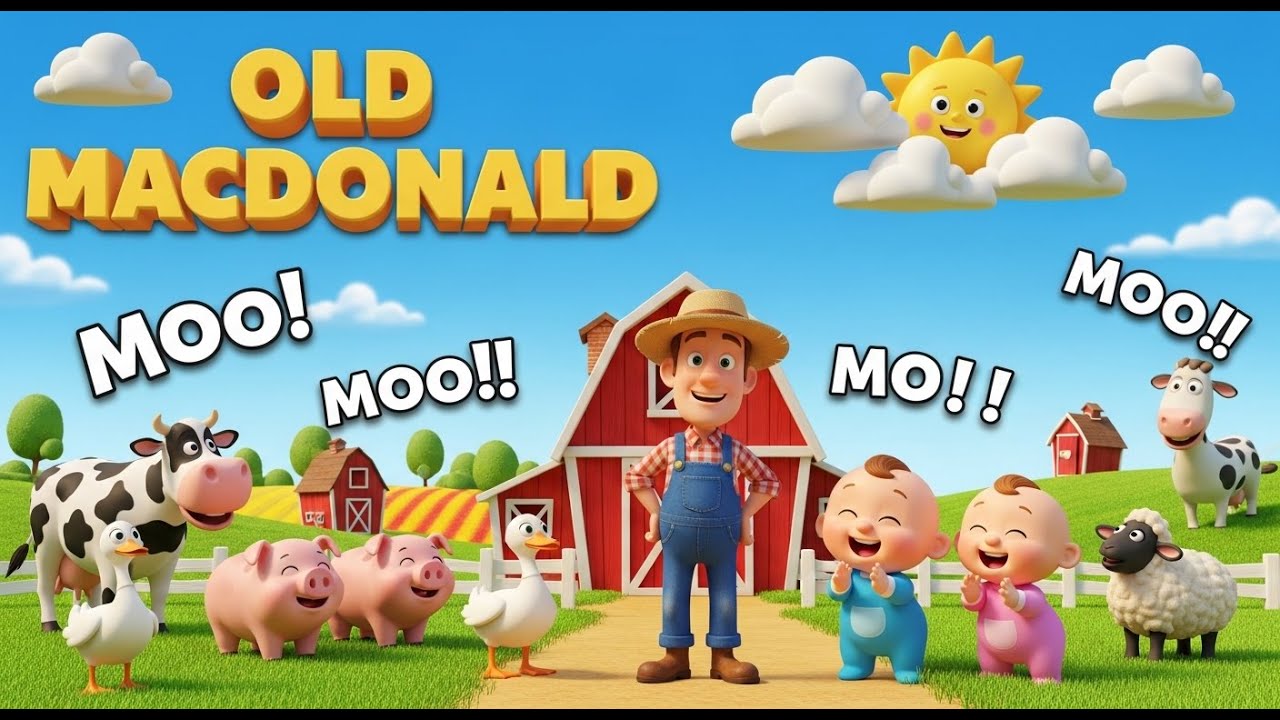 Old MacDonald Had a Farm 🚜🎶 Fun Animal Sounds Song for Babies & Toddlers