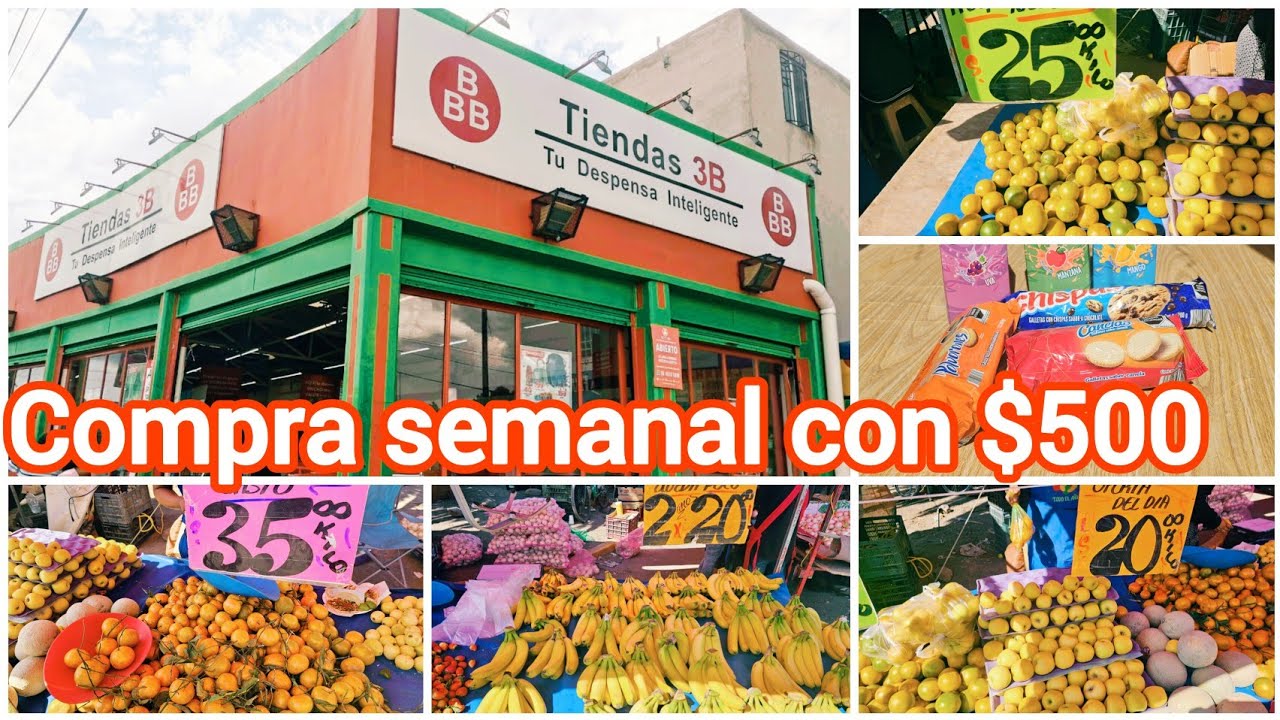 MIS COMPRAS SEMANALES CON MENOS DE $500 😱 POLLO/FRUTAS Y MÁS ✅️