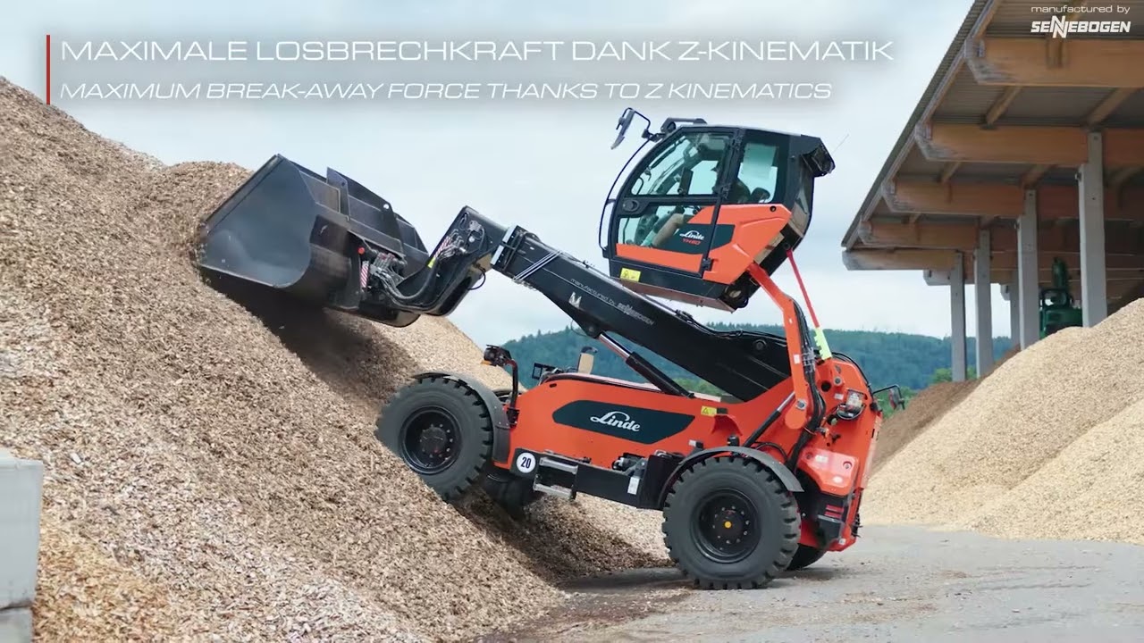 Sennebogen und Linde  – YH60 Telehandler for Wood Chip Handling