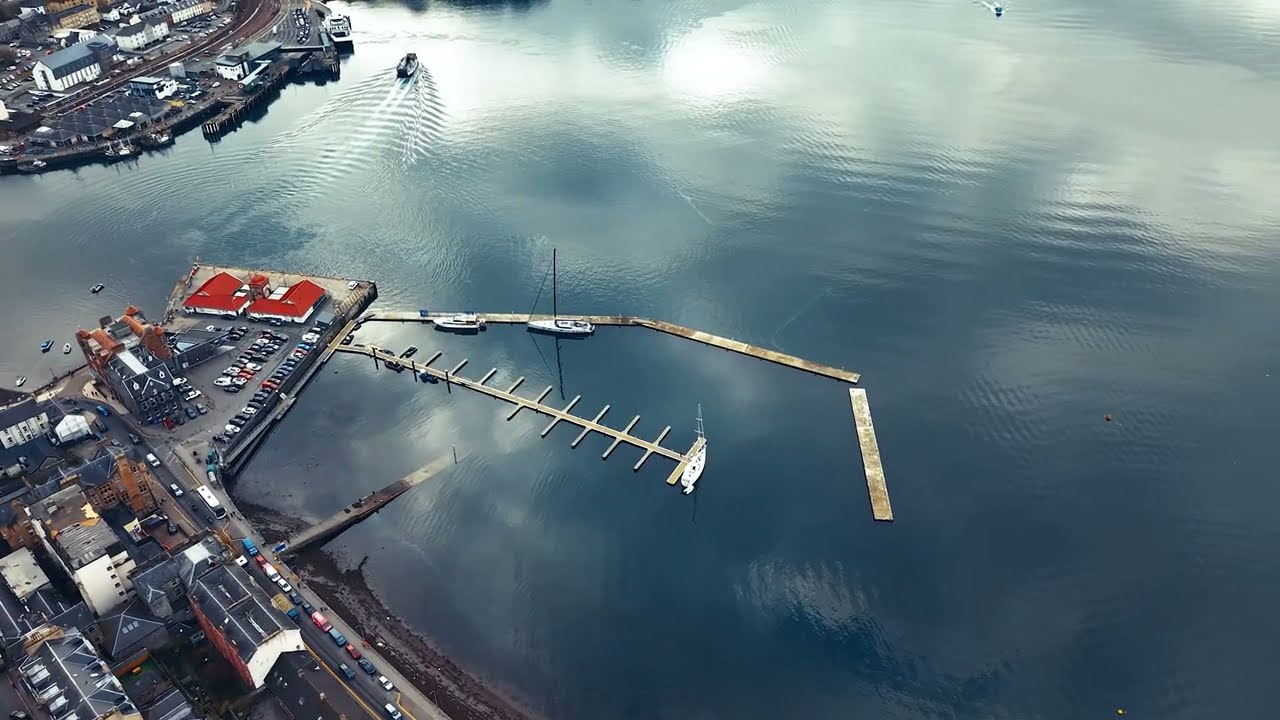 Oban, McCaig&rsquo;s Tower & Battery Hill. Scotland. Drone film. 4K