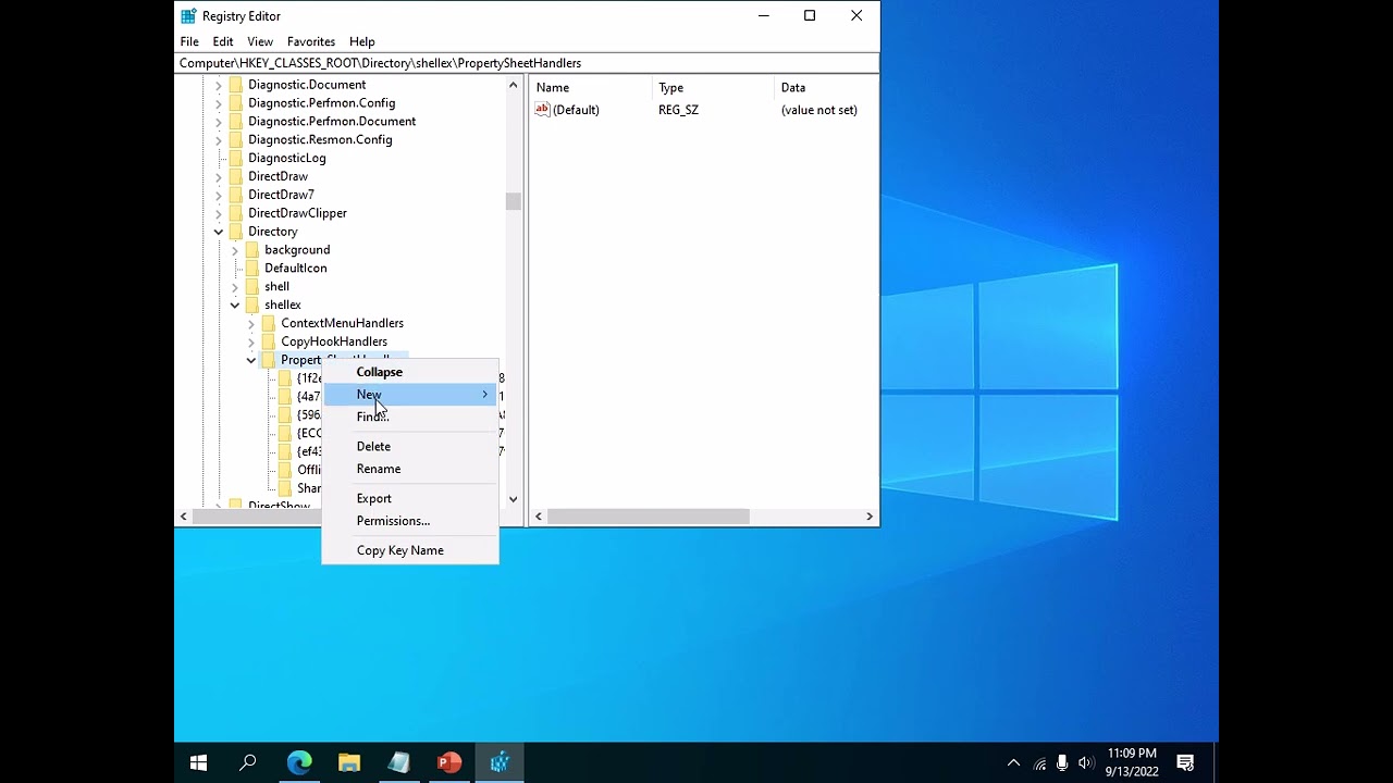 How to re-enable missing sharing tab on Windows 10
