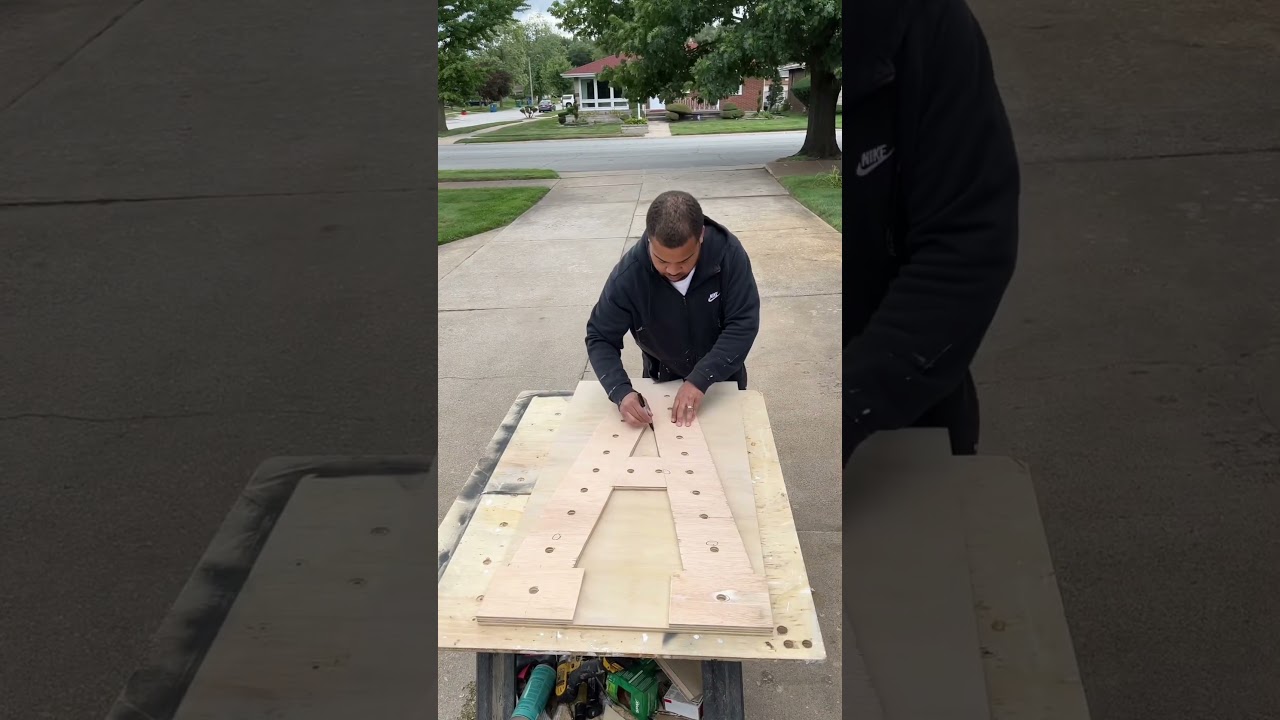 DIY marquee letter A #marqueeletters #marqueenumbers #woodworking #letterlights #partyrentals