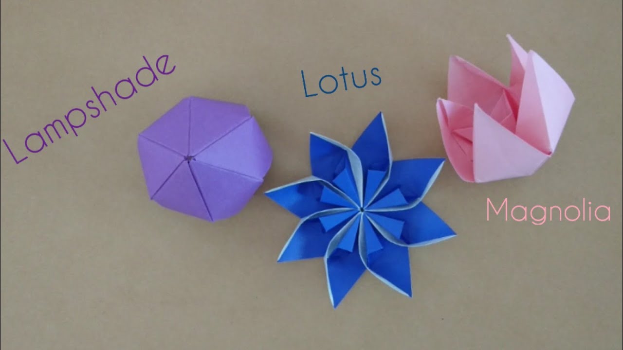 Origami Lotus/Magnolia/Lampshade 折纸莲花