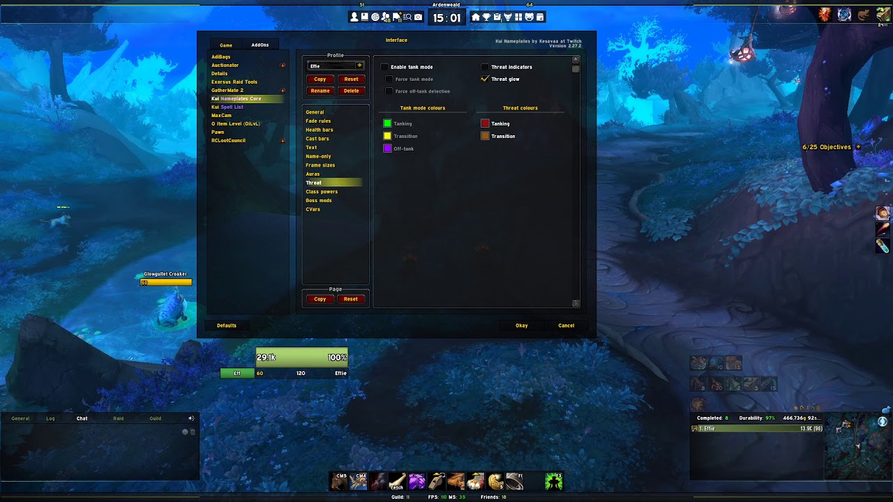 Kui Nameplate settings