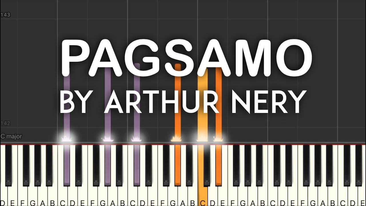 Pagsamo by Arthur Nery synthesia piano tutorial with lyrics + sheet music