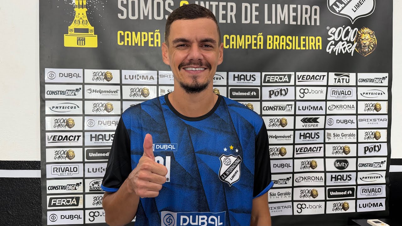 Reforço da Inter de Limeira, meia Romarinho se apresenta e já pode estrear na A-2