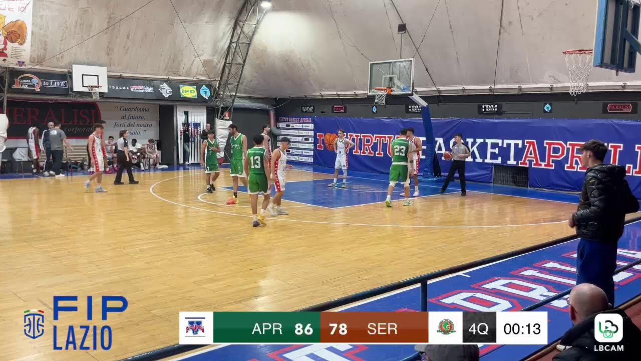 Diretta FIP Lazio - Divisione Reg. 1: Virtus Aprilia vs Serapo Gaeta 85.