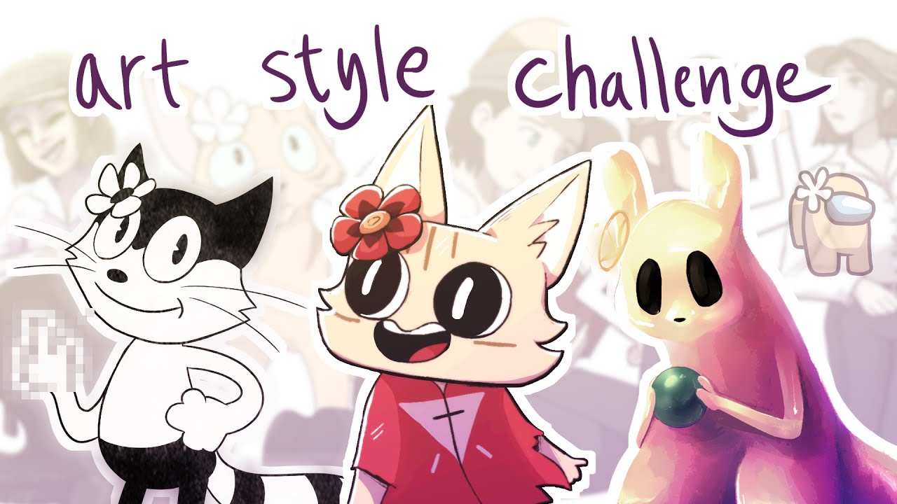 Drawing in 8 different art styles! (art style challenge)