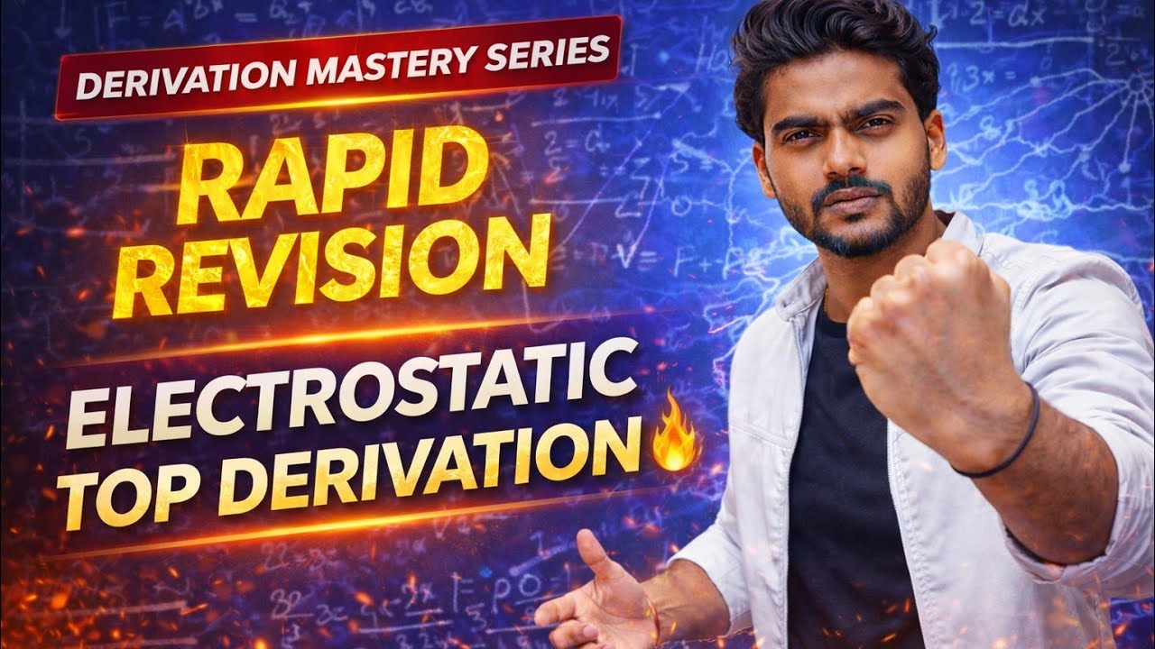 Electrostatics Exam Favourite Derivations | 6–8 Marks Pakke | Boards 2026 | part 2