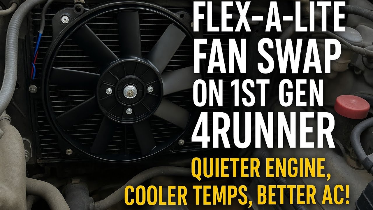 Flex-a-Lite Fan Swap on 1984-1995 Toyota 4x4 - Quieter Engine, Cooler Temps, Better A/C!