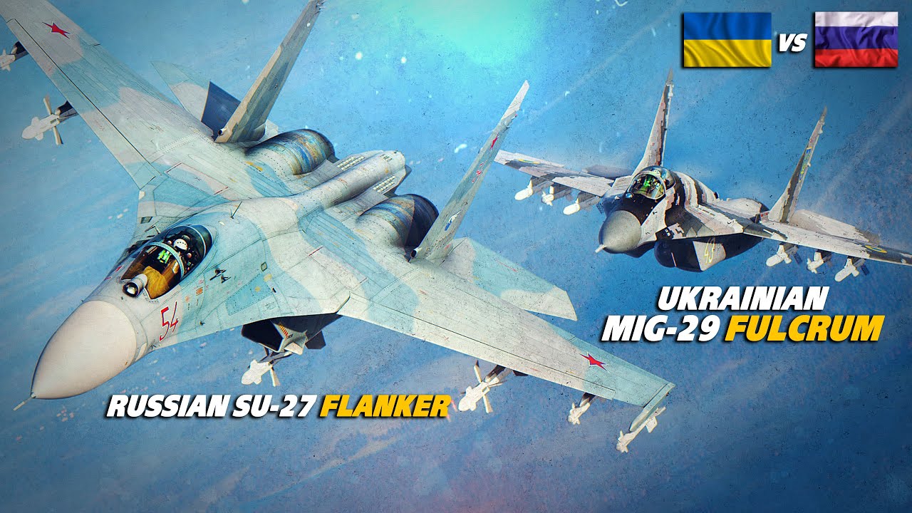Ukrainian Mig-29 Fulcrum Vs Russian Su-27 Flanker Dogfight | Digital Combat Simulator | DCS |