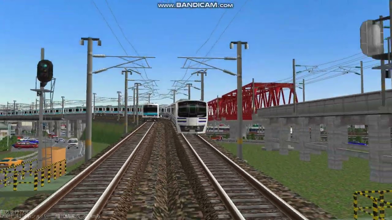 鉄道模型シミュレータ―3で54 JR東日本E217系二階建て10両編成