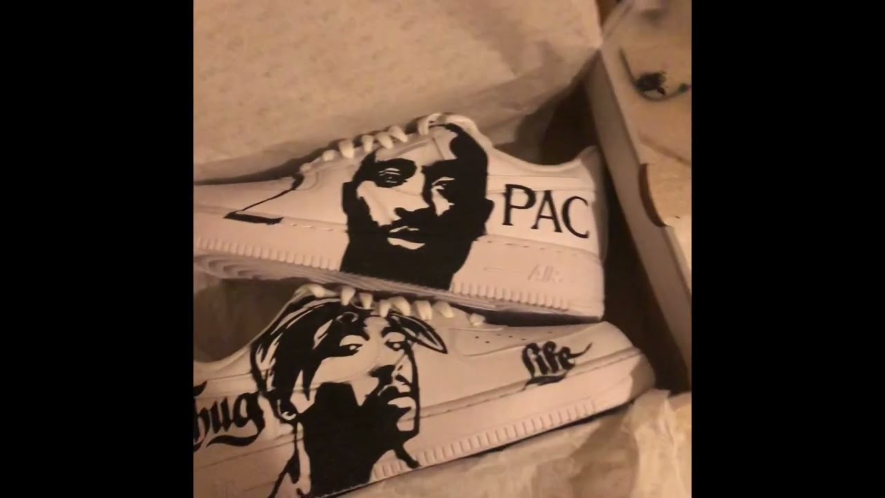 Custom airforce 1&rsquo;s one 2pac shakur rapper sneakers #af1 #customaf1 #customsneaker #2pac