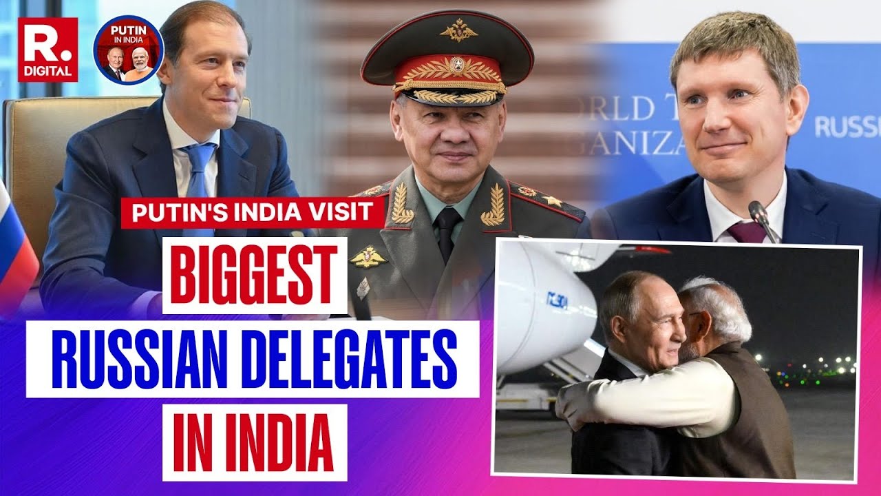 Russian President Putin Accompanied By Russia's Biggest Delegations Including Dy PM Denis Manturov