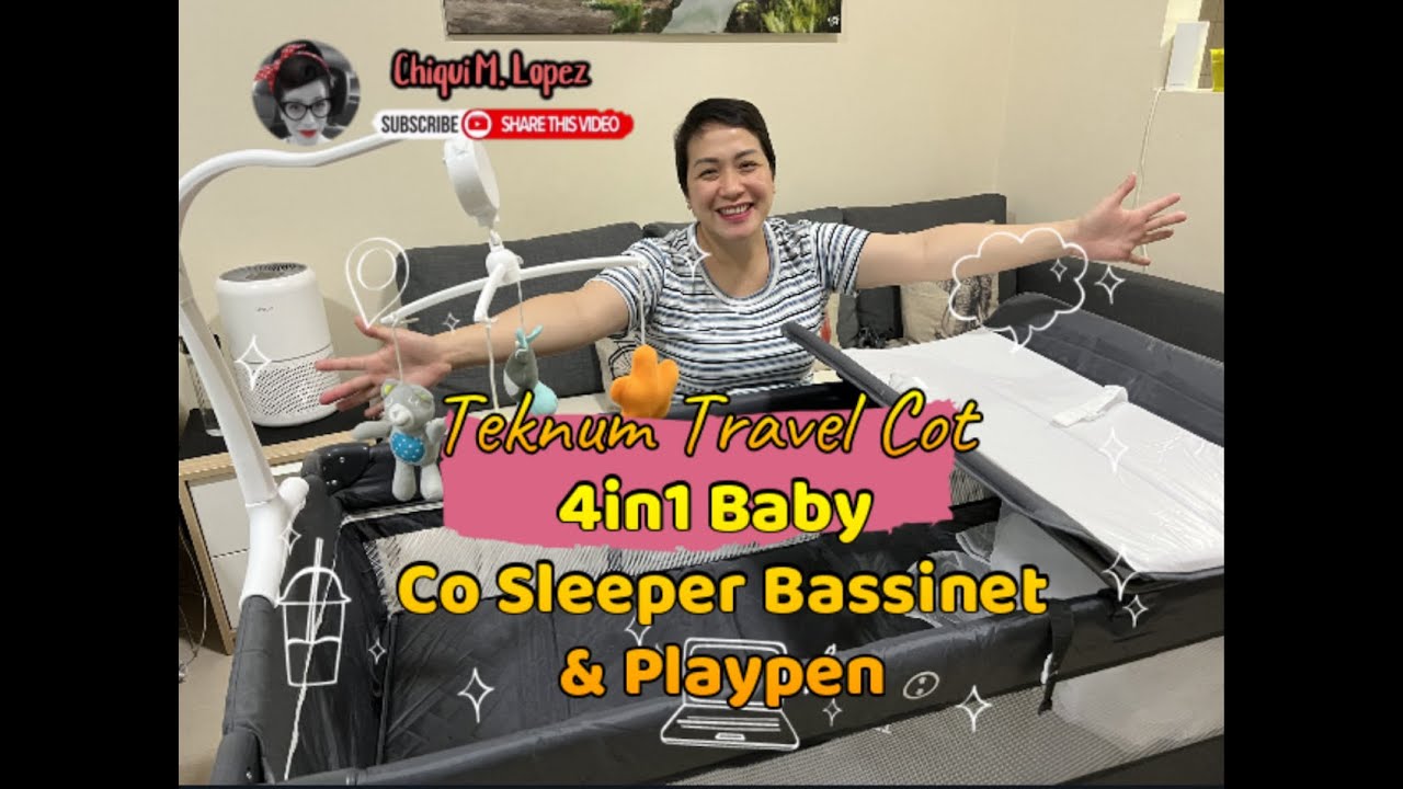 Teknum Travel Cot | 4-in-1 Baby Co-Sleeper Bassinet & Playpen | Vlog 